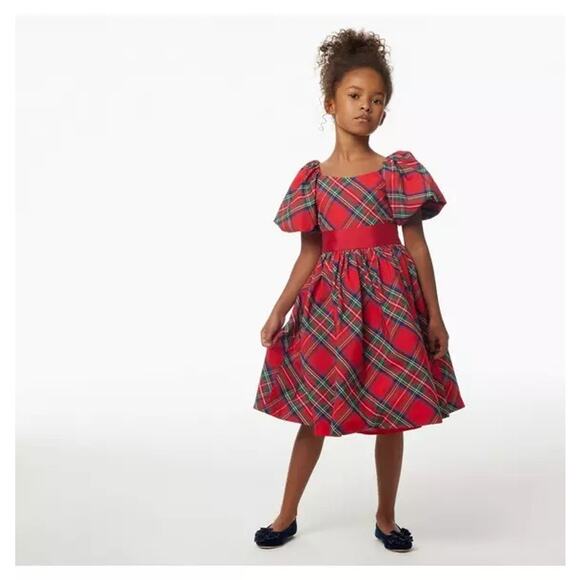 Janie and Jack Bradbury Tartan Plaid Formal Holiday Dress Size 6 - Picture 4 of 7